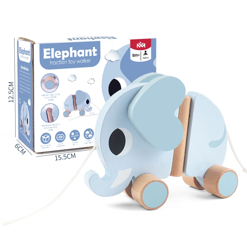 Wooden Elephant Traction Toy Walker Smooth Sliding Without Noise Montessori Children's Drawable Drag Toddler Early Learning Aids
Wooden Elephant Traction Toy Walker Smooth Sliding Without Noise Montessori Children's Drawable Drag Toddler Early Learning Aids