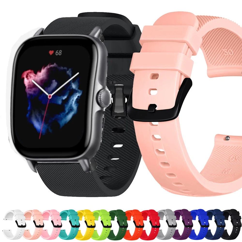 For Huami Amazfit GTS 3 Watchbands 20mm Silicone Replacement Bracelet For Amazfit Bip U Pro/GTS 2 Mini 2E 2 Sport Straps Correas
For Huami Amazfit GTS 3 Watchbands 20mm Silicone Replacement Bracelet For Amazfit Bip U Pro/GTS 2 Mini 2E 2 Sport Straps Correas