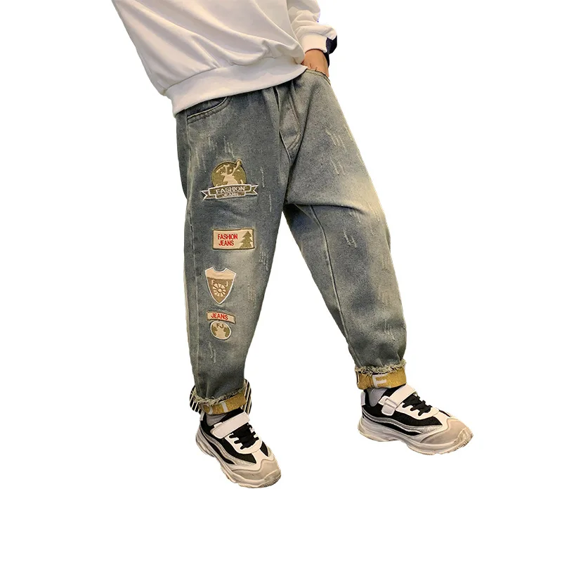 Vintage Jean Spring Autumn Boy Trousers Pants Capris Kids Children Clothing Denim LongTeenage Sport4-12Years High Quality
Vintage Jean Spring Autumn Boy Trousers Pants Capris Kids Children Clothing Denim LongTeenage Sport4-12Years High Quality