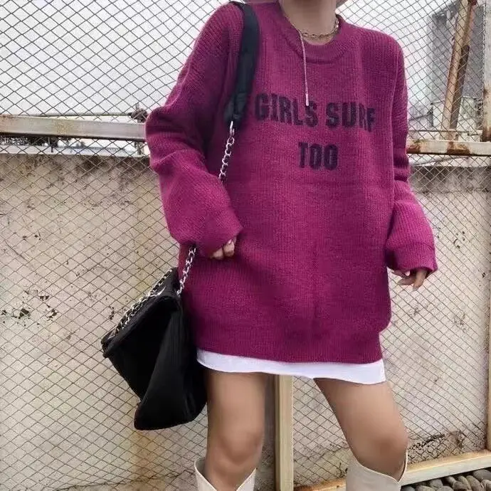New round neck pullover Korean letter printed sweater loose long sleeve top sweater sweater
New round neck pullover Korean letter printed sweater loose long sleeve top sweater sweater