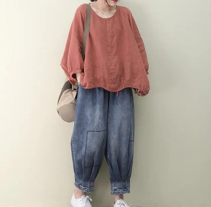 2021 Spring Summer New Fashion Women O-neck T-shirt Plus Size Loose Batwing Sleeve White cotton linen Tee Shirt Femme Tops
2021 Spring Summer New Fashion Women O-neck T-shirt Plus Size Loose Batwing Sleeve White cotton linen Tee Shirt Femme Tops