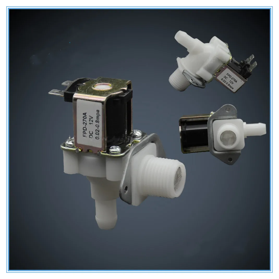 plastic electromagnetic valve Water dispenser Inlet valve 1/2 "male Export 12mm pagoda 220v, 24v, and 12v,
plastic electromagnetic valve Water dispenser Inlet valve 1/2 "male Export 12mm pagoda 220v, 24v, and 12v,