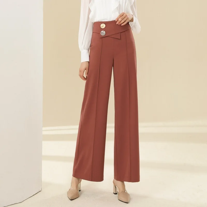 Spring New Korean Style Mature Elegant Slimming All-Match Wide Leg Pants High-Waisted Trousers Casual Straight Trousers Women
Spring New Korean Style Mature Elegant Slimming All-Match Wide Leg Pants High-Waisted Trousers Casual Straight Trousers Women
