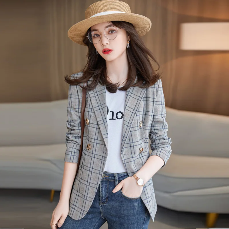 New Autumn and Winter Casual Long-sleeved Ladies Jacket Fashion High-quality Office Plaid Blazer Female Elegant Coat
New Autumn and Winter Casual Long-sleeved Ladies Jacket Fashion High-quality Office Plaid Blazer Female Elegant Coat