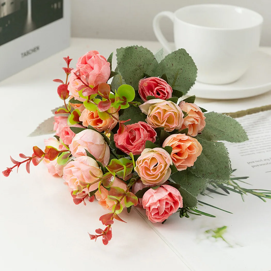 1 Bunch Artificial Silk Rose Flower 21 Heads Fake Flowers Bunch Wedding Party Home Living Room Desktop Ornaments Floral Decor
1 Bunch Artificial Silk Rose Flower 21 Heads Fake Flowers Bunch Wedding Party Home Living Room Desktop Ornaments Floral Decor