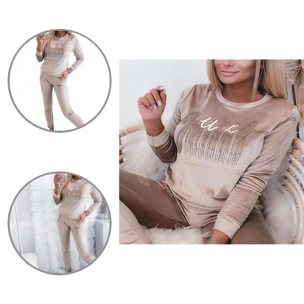 Durable 2Pcs/Set Nice-looking Stylish Female Pullover Trousers Soft Texture Casual Outfit Free-matching for Outdoor
Durable 2Pcs/Set Nice-looking Stylish Female Pullover Trousers Soft Texture Casual Outfit Free-matching for Outdoor