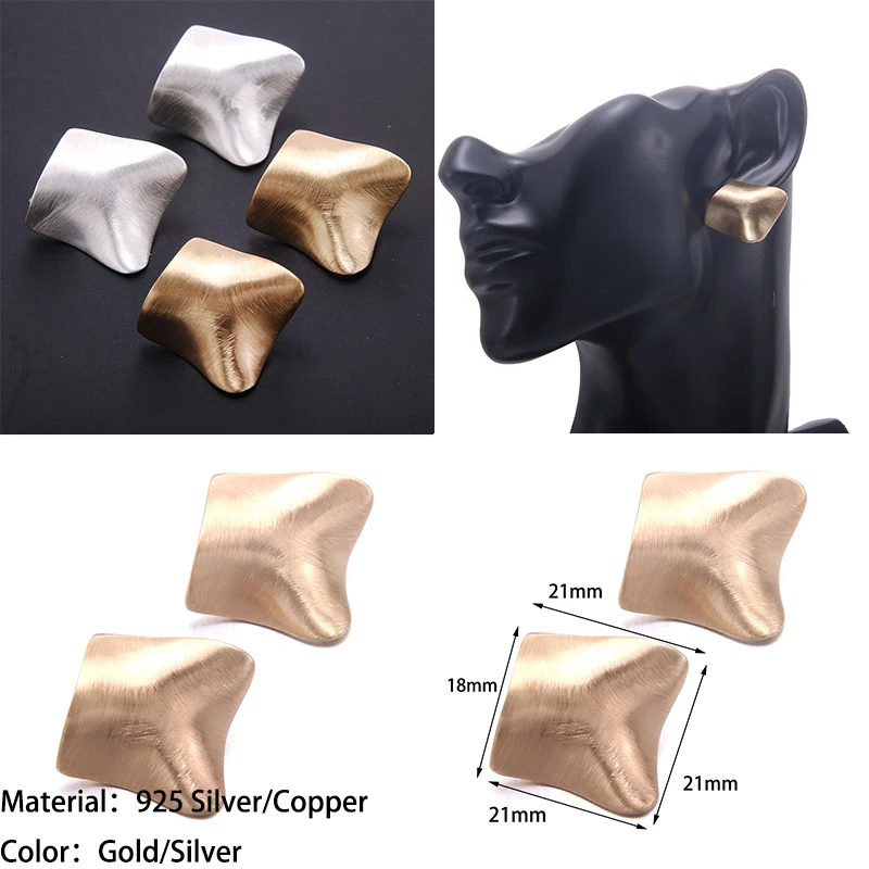 Fashion Classic Copper Stud Earrings Irregular Bending Stud Earrings for Women Exquisite simplicity Lady Jewelry Hypoallergenic
Fashion Classic Copper Stud Earrings Irregular Bending Stud Earrings for Women Exquisite simplicity Lady Jewelry Hypoallergenic
