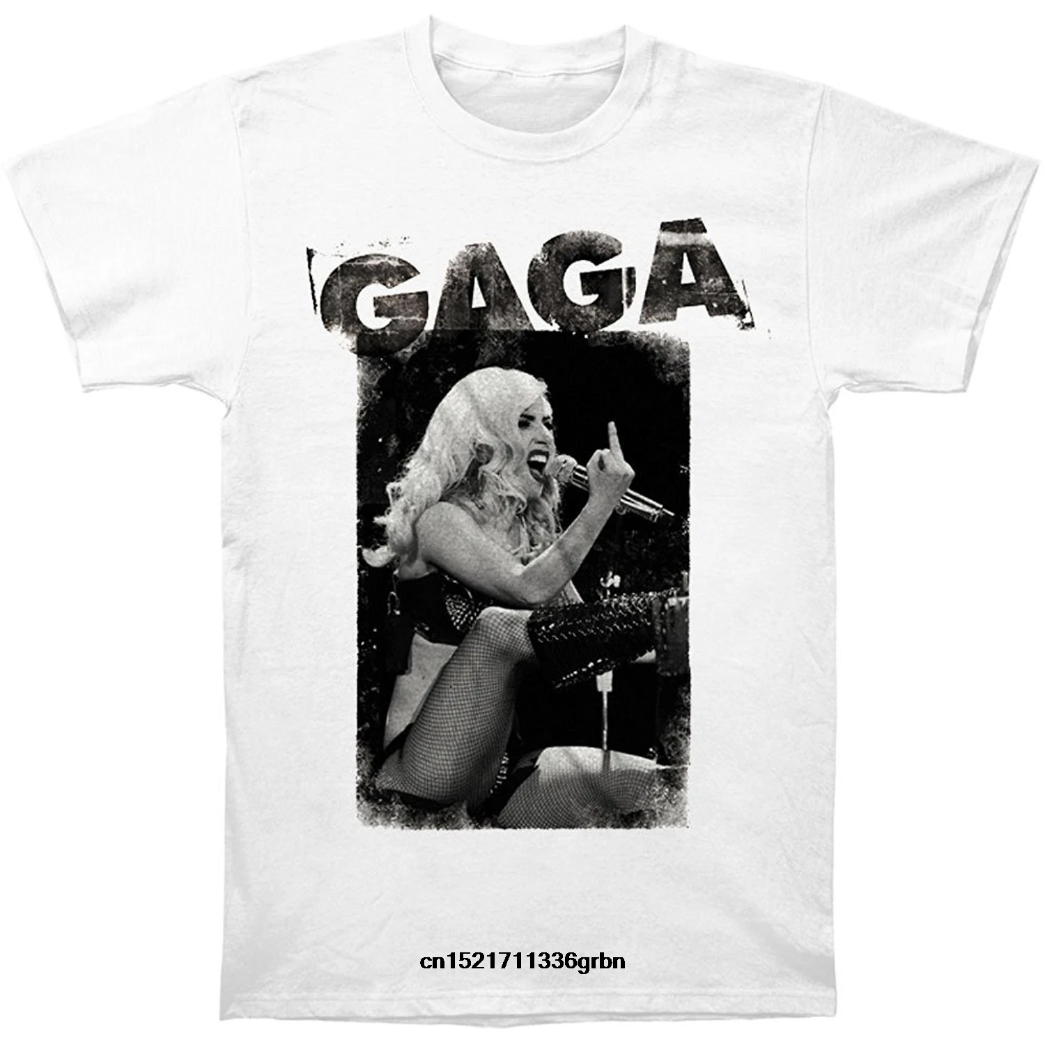 Мужская футболка LADY GAGA FINGER для взрослых S_S с круглым вырезом модная d лета