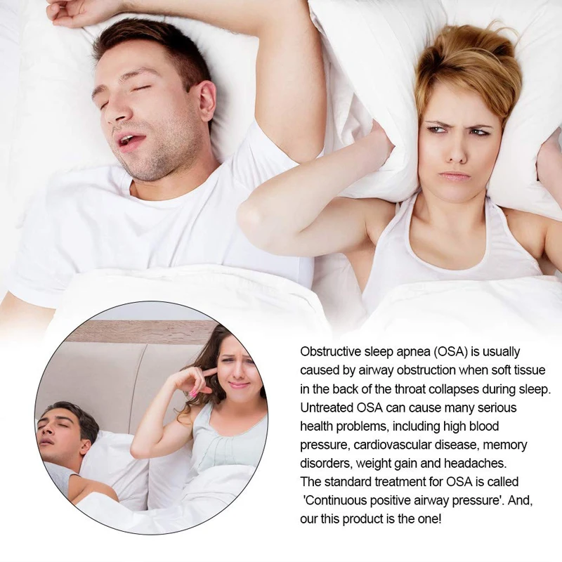 CPAP электронные устройства для защиты от храпа перезаряжаемый воздухоочиститель