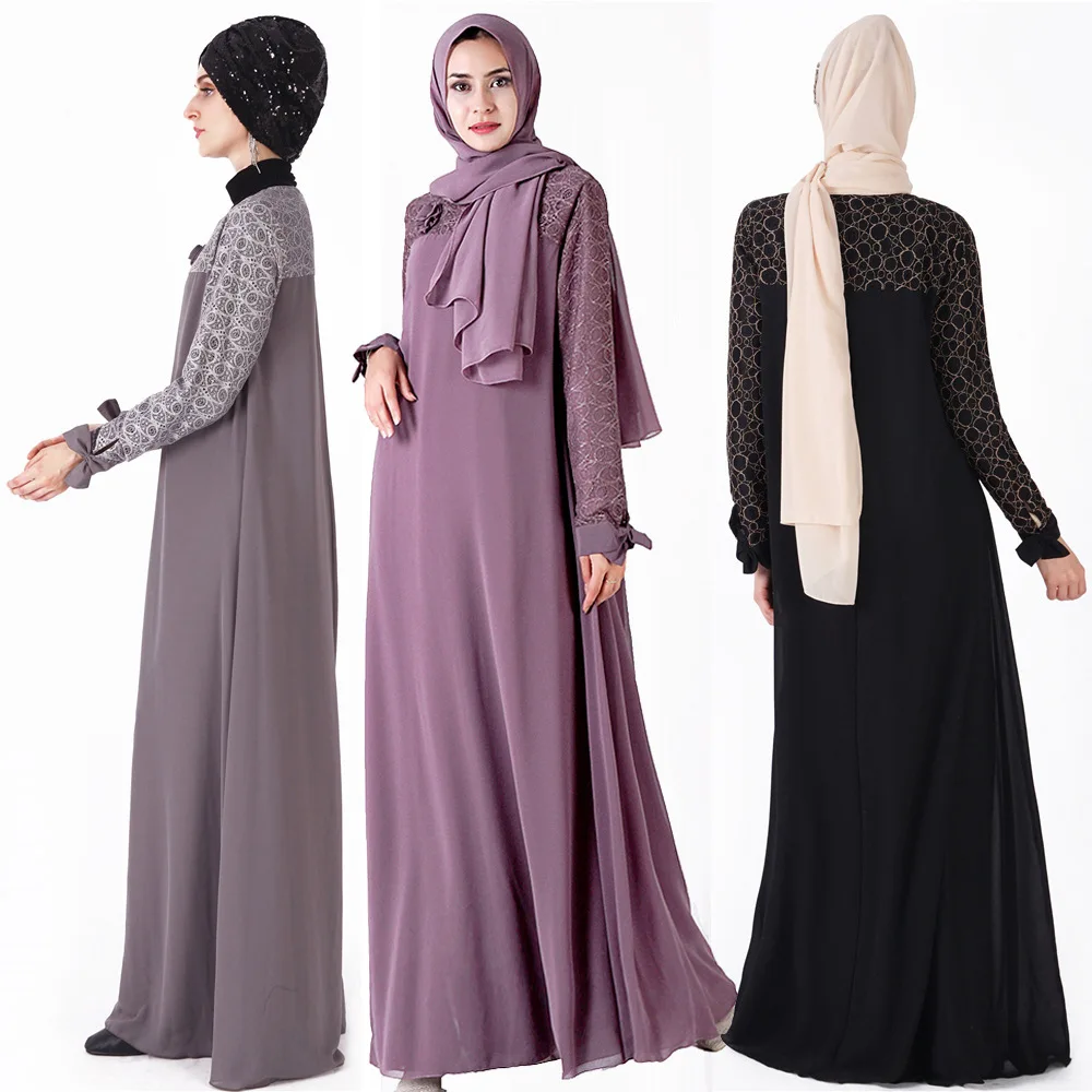fashion abayas Women's Muslim Dress Long Dress Lace Swing Gauze Dress Robe muslim sets abaya turkey evening dresses
fashion abayas Women's Muslim Dress Long Dress Lace Swing Gauze Dress Robe muslim sets abaya turkey evening dresses