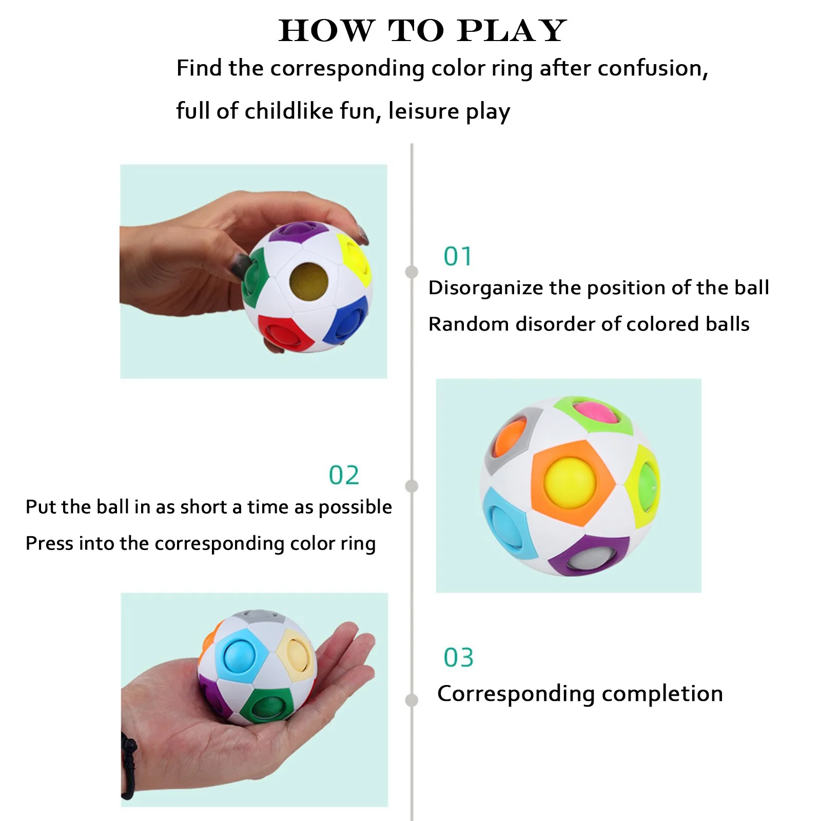 Fidget toys 3PCS Novel Decompression Toy Magic Rainbow Ball Educational Toy Gift Special Needs Relieve Toys Stress Relieve #11
Fidget toys 3PCS Novel Decompression Toy Magic Rainbow Ball Educational Toy Gift Special Needs Relieve Toys Stress Relieve #11
