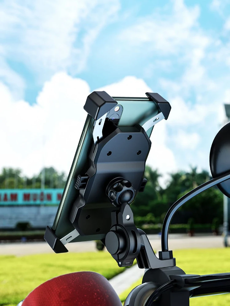 Mobile Phone Navigation Bracket, Handlebar Mount Rearview Mirror Mount Black Color
Mobile Phone Navigation Bracket, Handlebar Mount Rearview Mirror Mount Black Color