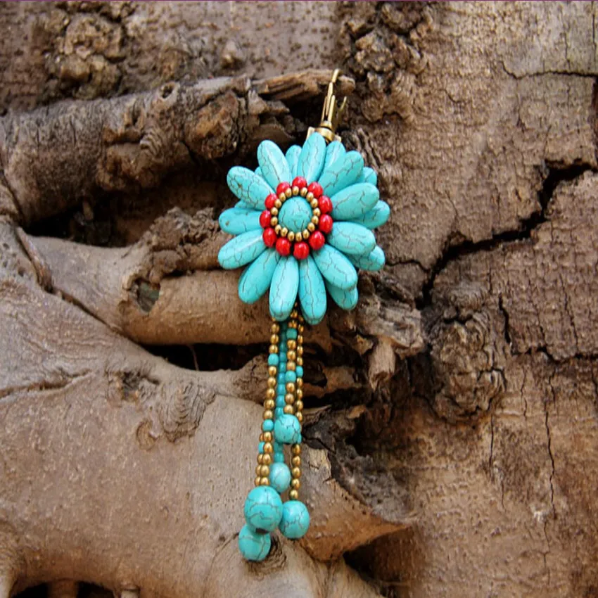 Light Yellow Gold Color Flower Green Turquoises Stone Key Chain for Women Anniversary Gift Jewelry
Light Yellow Gold Color Flower Green Turquoises Stone Key Chain for Women Anniversary Gift Jewelry