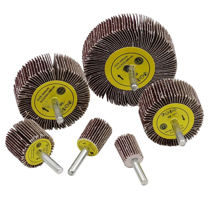 16-80mm 80 Grit Sanding Flap Wheel Disc Abrasive Grinding Dremel Accessories Sandpaper Polishing Tools 6mm Shank For Drill | Инструменты