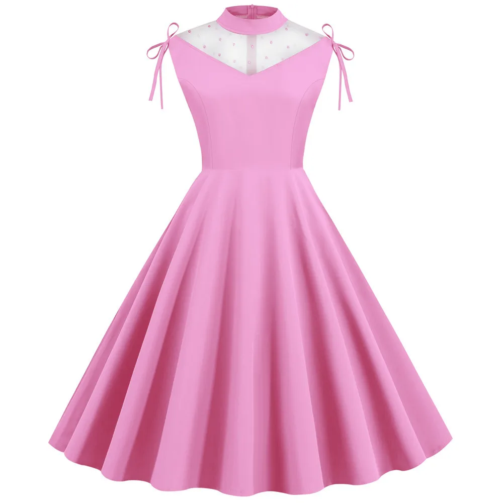 Black Lace Elegant Party Dress Women Summer Sleeveless Bow Beading Solid Vintage Dresses Robe Femme Casual Office A Line Vestido
Black Lace Elegant Party Dress Women Summer Sleeveless Bow Beading Solid Vintage Dresses Robe Femme Casual Office A Line Vestido