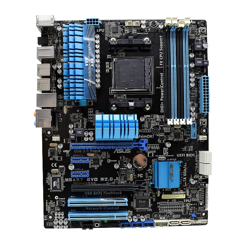 

ASUS M5A97 EVO R2.0 Motherboard AM3 Motherboard DDR3 AMD 970 PCI-E X16 32GB Support FX/Phenom II/Athlon II Cpus USB3.0 SATA3 ATX