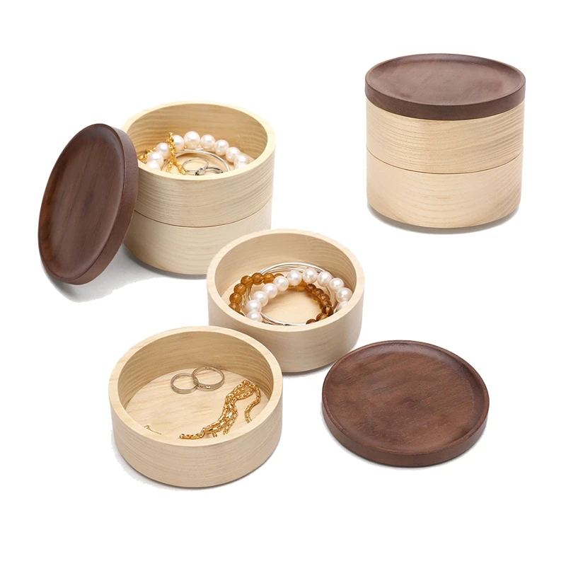 3Pcs Natural Wooden Two-Layer Handmade Jewelry Storage Box with Lid Earrings Ring Necklace Display Props
3Pcs Natural Wooden Two-Layer Handmade Jewelry Storage Box with Lid Earrings Ring Necklace Display Props
