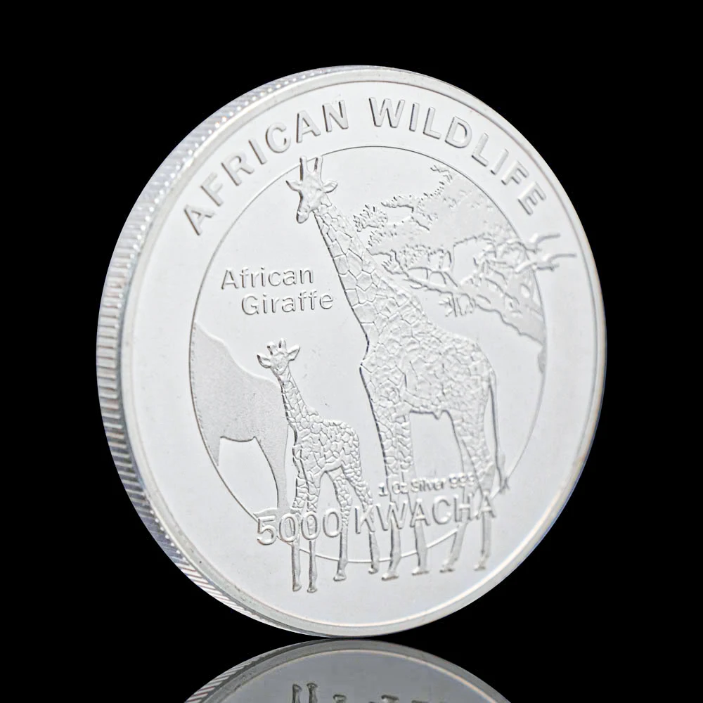 SIlver Plated African Wildlife Giraffe Zambia Kwacha Animal Souvenirs Coin Medal Collectible Challenge Coins Gift Challenger
SIlver Plated African Wildlife Giraffe Zambia Kwacha Animal Souvenirs Coin Medal Collectible Challenge Coins Gift Challenger