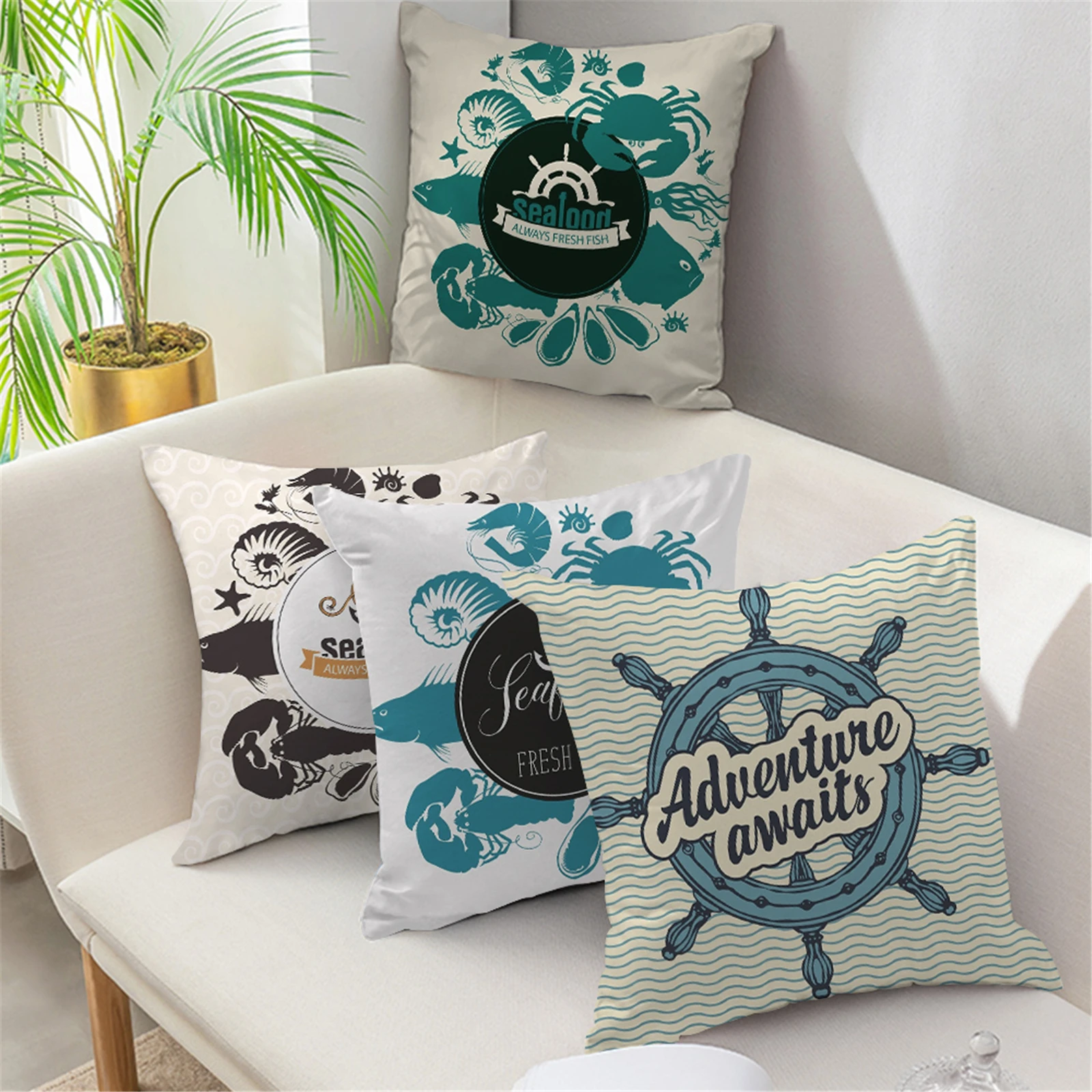 Fuwatacchi Summer Element Cushion Cover Crab Lobster Sea Ocean Life Print Throw Pillow Cover Sofa Pillowcases Home Decoration
Fuwatacchi Summer Element Cushion Cover Crab Lobster Sea Ocean Life Print Throw Pillow Cover Sofa Pillowcases Home Decoration