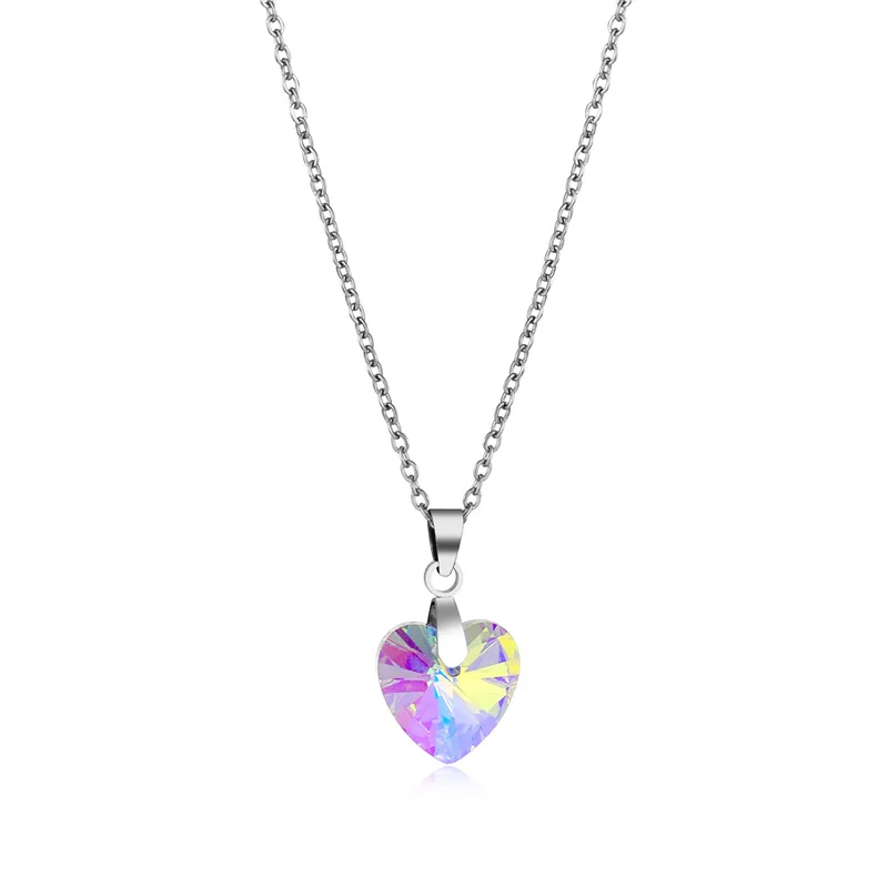 2021 Titanium Steel Chain Crystal Rhinestone Necklace Pendant Women Heart of The Sea Necklace Geometric Valentine's Day Jewelry
2021 Titanium Steel Chain Crystal Rhinestone Necklace Pendant Women Heart of The Sea Necklace Geometric Valentine's Day Jewelry