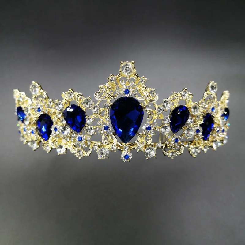 Crown Ornament Bridal Wedding Accessories Simple Alloy Diamond Blue Crystal Bridal Dress Jewelry BH
Crown Ornament Bridal Wedding Accessories Simple Alloy Diamond Blue Crystal Bridal Dress Jewelry BH