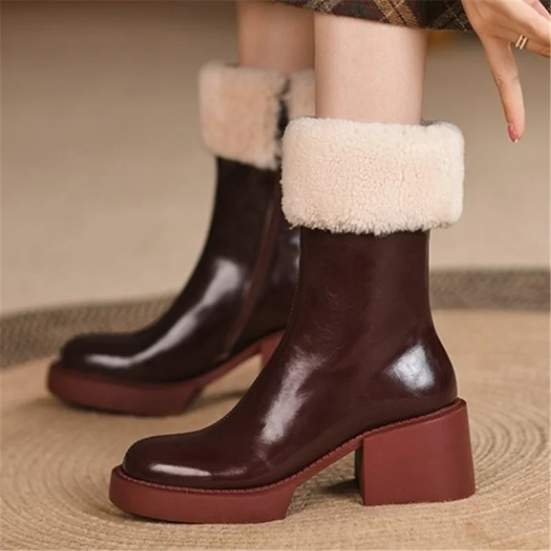 Winter Women Knee-high Plush Keep Warm Long Boots Fashion PU Leather High Heel Shoes Sexy Slim White Fur Snow Boots Botas Mujer
Winter Women Knee-high Plush Keep Warm Long Boots Fashion PU Leather High Heel Shoes Sexy Slim White Fur Snow Boots Botas Mujer