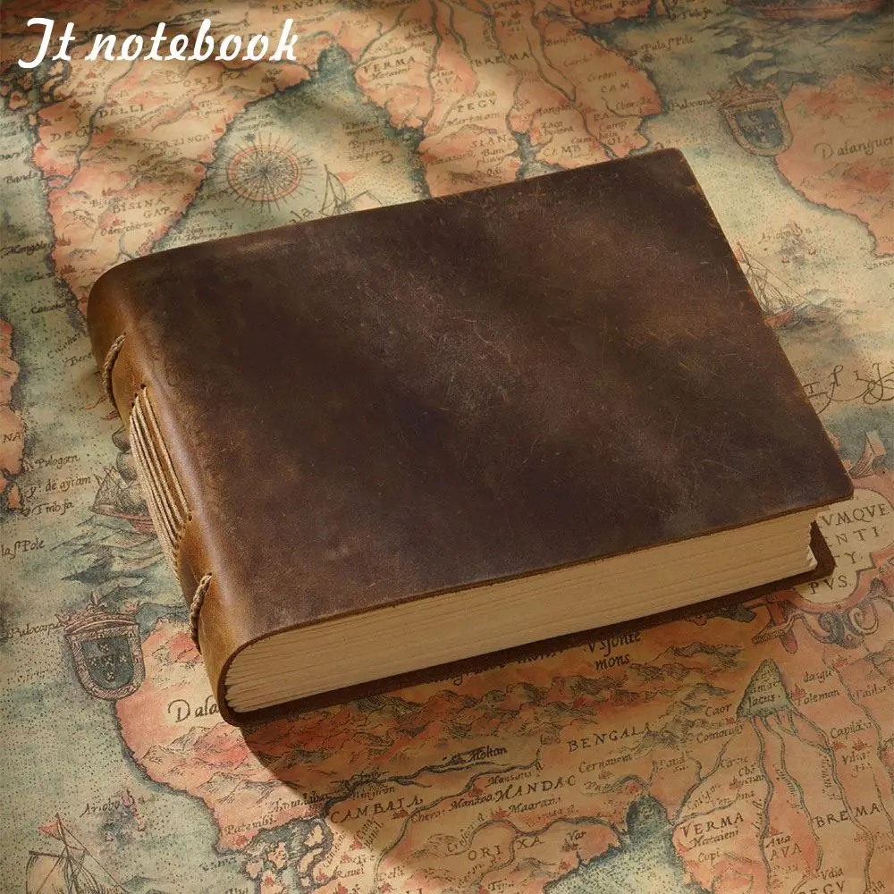 Thick genuine Leather vintage Handmade notebook Original Sketch organizer Retro Notepad environmental paper Creative Notebook
Thick genuine Leather vintage Handmade notebook Original Sketch organizer Retro Notepad environmental paper Creative Notebook