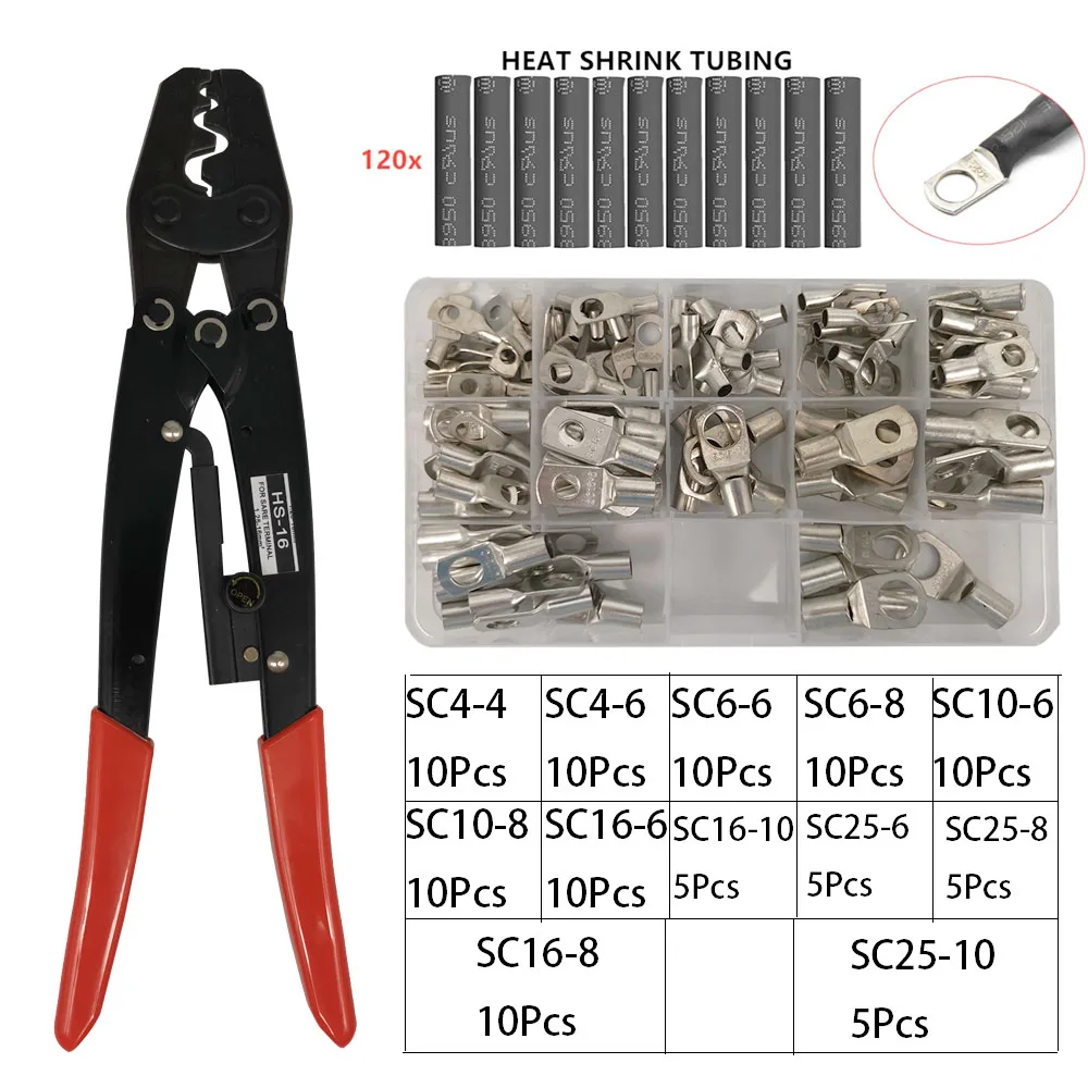 HS-16 Crimping Pliers Cable Lug Crimper Tool Bare Terminal Wire Plier Cutter 1.25-16 Square Millimeter Cutters Cutting Hand Tool
HS-16 Crimping Pliers Cable Lug Crimper Tool Bare Terminal Wire Plier Cutter 1.25-16 Square Millimeter Cutters Cutting Hand Tool
