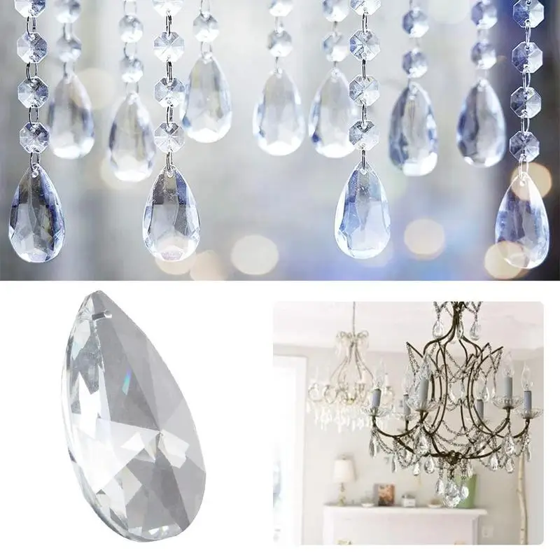 Lighting Crystal Accessories Clear Glass Crystal Prism Pendant Spacer Faceted Jewelry Suncatcher Chandelier DIY X9Q5
Lighting Crystal Accessories Clear Glass Crystal Prism Pendant Spacer Faceted Jewelry Suncatcher Chandelier DIY X9Q5