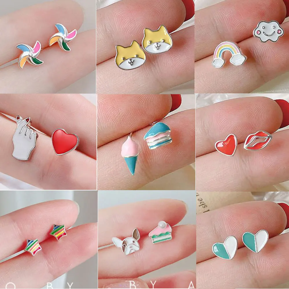 Colorful Enamel Earrinmgs Cute Animal Crab Dolphin Windmill Flower Bird Ladybug Butterfly Mini Simple Stud Earrings Jewelry
Colorful Enamel Earrinmgs Cute Animal Crab Dolphin Windmill Flower Bird Ladybug Butterfly Mini Simple Stud Earrings Jewelry