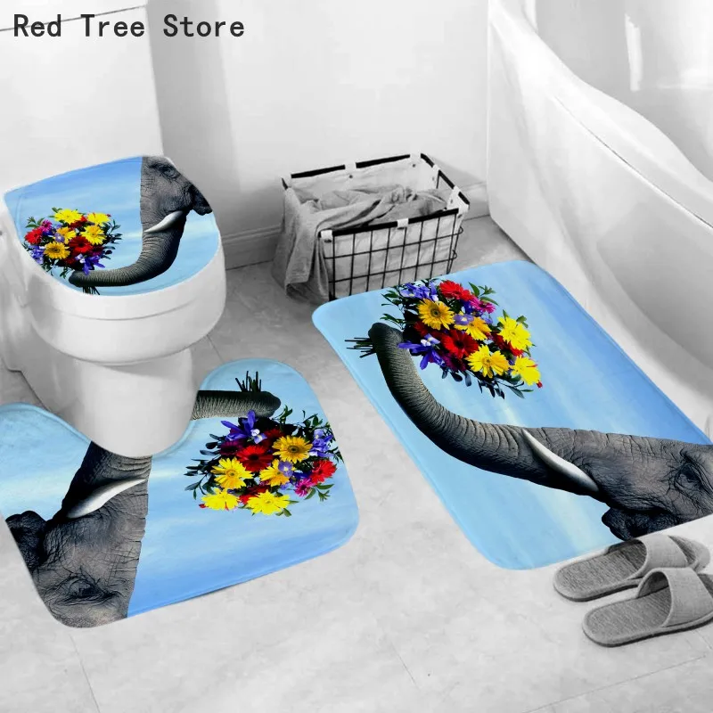 3pcs/set Classic Printed Bath Mats Elephant Animal Rug Non Slip Toilet Lid Cover Bathroom Kitchen Carpet Pad Supplies Textile
3pcs/set Classic Printed Bath Mats Elephant Animal Rug Non Slip Toilet Lid Cover Bathroom Kitchen Carpet Pad Supplies Textile
