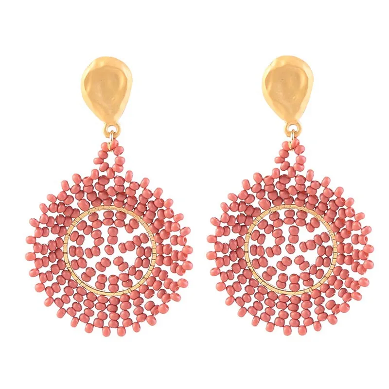 Handmade Bohemian Beaded Drop Earrings for Women 2020 Fashion Boho Glass Beads Stone Big Dangle Earring Party Statement Jewelry 
Handmade Bohemian Beaded Drop Earrings for Women 2020 Fashion Boho Glass Beads Stone Big Dangle Earring Party Statement Jewelry