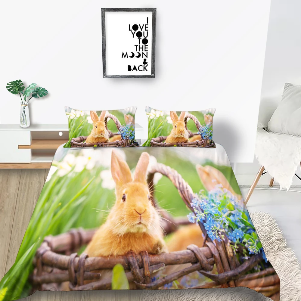 Girl‘s Bedding Set Rabbit In A Flower Basket Romantic Duvet Cover Pet Single King Queen Twin Full Double Unique Design Bed Set
Girl‘s Bedding Set Rabbit In A Flower Basket Romantic Duvet Cover Pet Single King Queen Twin Full Double Unique Design Bed Set