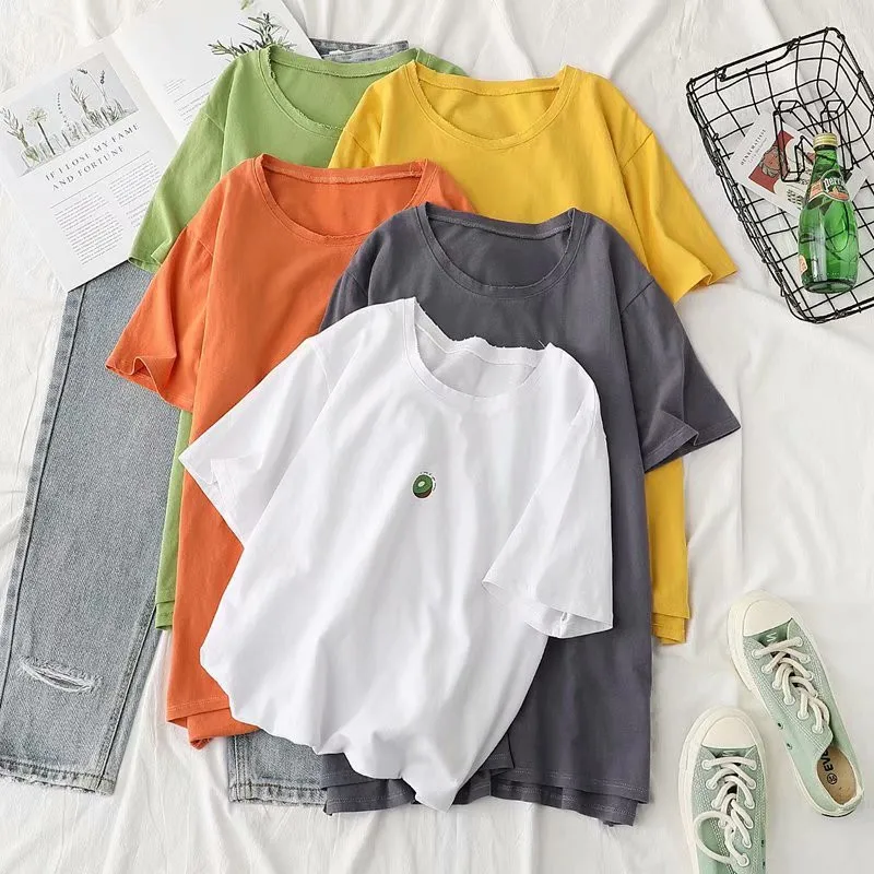 Vogue Casual Women O Neck Short Sleeve T-shirt Tide Summer Fashion Ladies All-match T-shirt Female Kiwi Print T-shirt Top
Vogue Casual Women O Neck Short Sleeve T-shirt Tide Summer Fashion Ladies All-match T-shirt Female Kiwi Print T-shirt Top