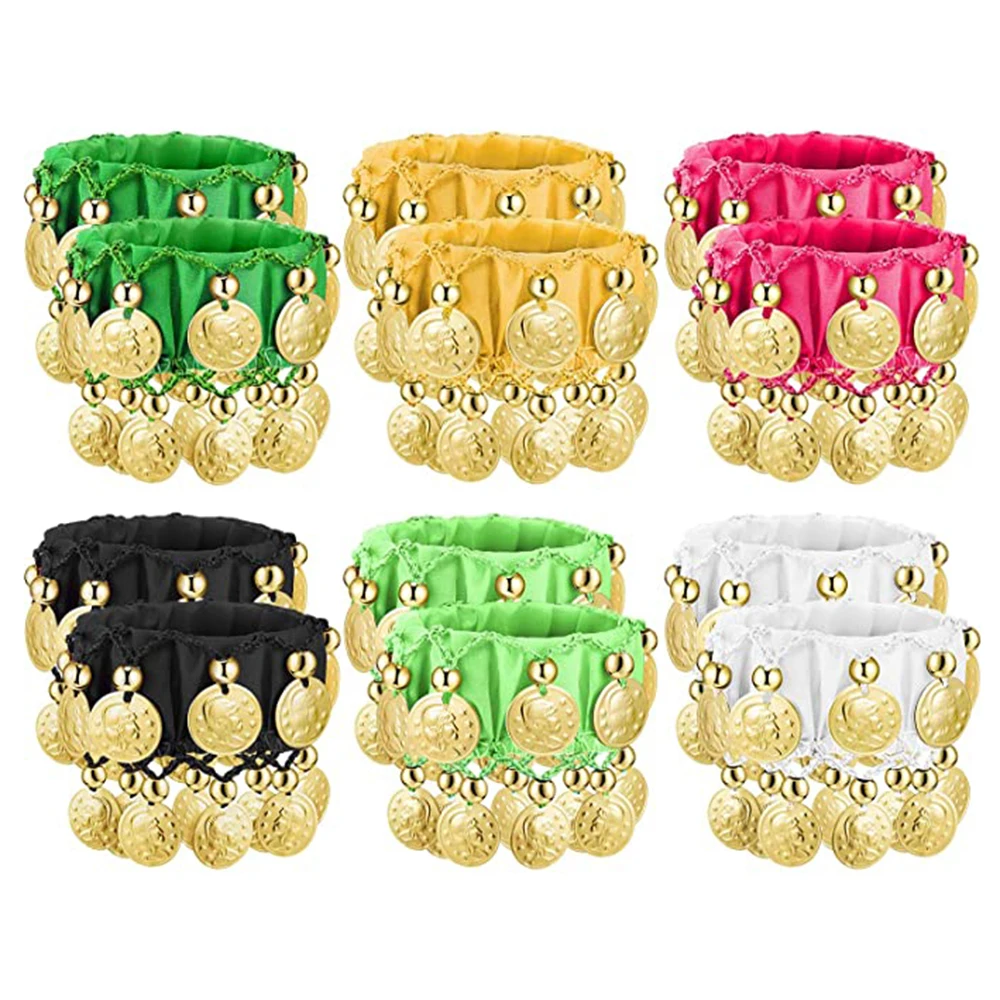 1 Pair Belly Dance Wrist Ankle Cuffs Bracelets Chiffon Gold Coin Belly Dance Costume Accessory Simplicity Multiple Colour
1 Pair Belly Dance Wrist Ankle Cuffs Bracelets Chiffon Gold Coin Belly Dance Costume Accessory Simplicity Multiple Colour