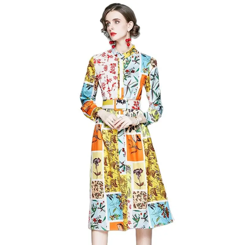 All-match Colorful Ladies Temperament Dress High Quality Clothes 2021 New Fashion Spring Summer Trend Vintage Printing Style Age
All-match Colorful Ladies Temperament Dress High Quality Clothes 2021 New Fashion Spring Summer Trend Vintage Printing Style Age