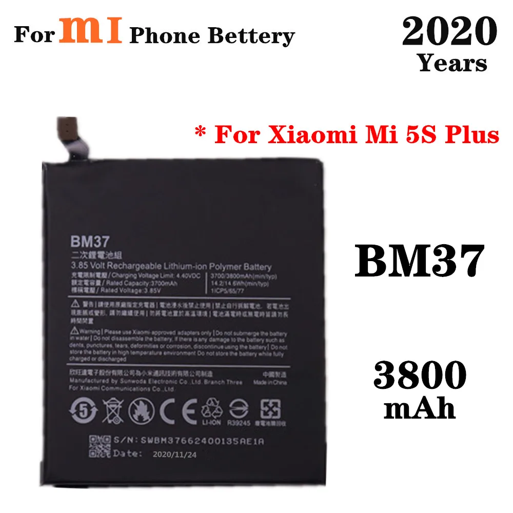 BM37, запасная батарея, батарея для Xiaomi 5S плюс Mi5S Plus аккумулятора телефона 3800mAh батареи большой емкости
BM37, запасная батарея, батарея для Xiaomi 5S плюс Mi5S Plus аккумулятора телефона 3800mAh батареи большой емкости