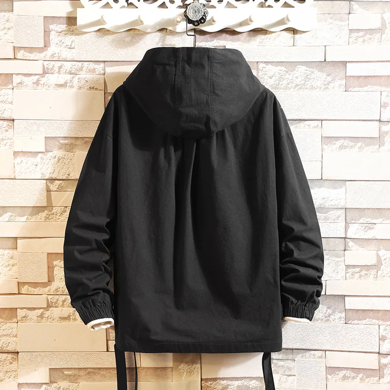 #7009 весна осень черный серый Хип-Хоп куртка мужская на молнии с капюшоном пальто