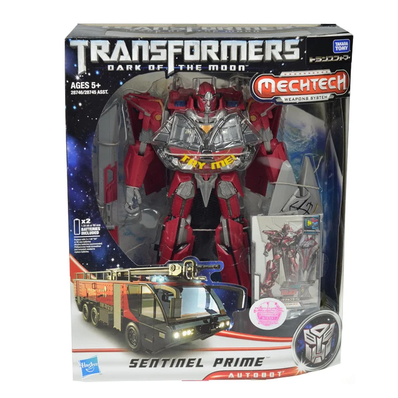 Hasbro Трансформеры Dark of The Moon Sentinel Prime Mechtech светильник лая кукла подарки Игрушечная модель Аниме фигурки любимые коллекционные украшения
Hasbro Трансформеры Dark of The Moon Sentinel Prime Mechtech светильник лая кукла подарки Игрушечная модель Аниме фигурки любимые коллекционные украшения