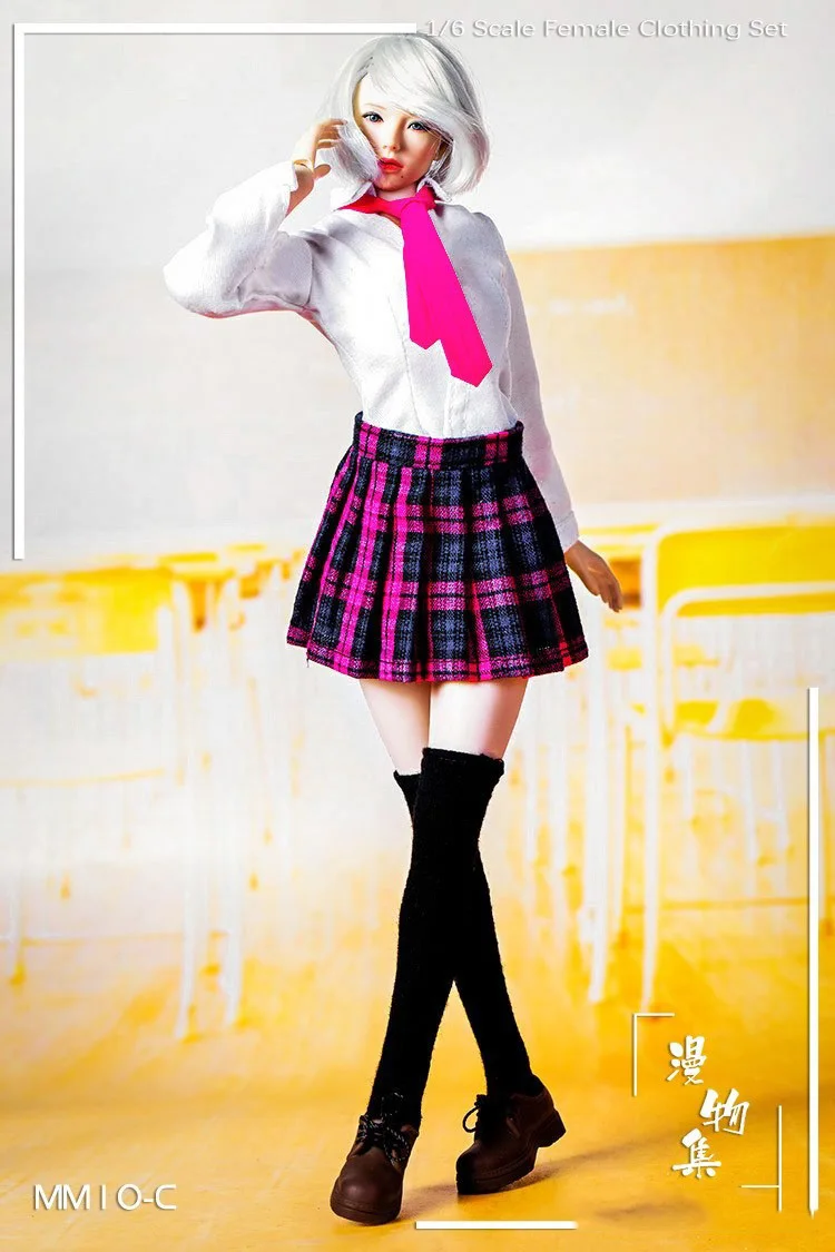 1/6th Japanese High School Girl School Uniform Model MM10 White Shirt Pink skirt Fit 12" Female Action Figrue Body Toy.
1/6th Japanese High School Girl School Uniform Model MM10 White Shirt Pink skirt Fit 12" Female Action Figrue Body Toy.