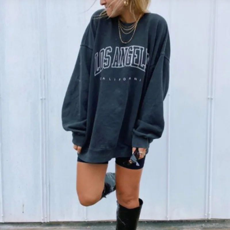 Letter Print Pullover Loose Oversized Sweatshirt Vintage Woman Drop Shoulder Fashion Streetwear Harajuku Hoodie Autumn New BF
Letter Print Pullover Loose Oversized Sweatshirt Vintage Woman Drop Shoulder Fashion Streetwear Harajuku Hoodie Autumn New BF
