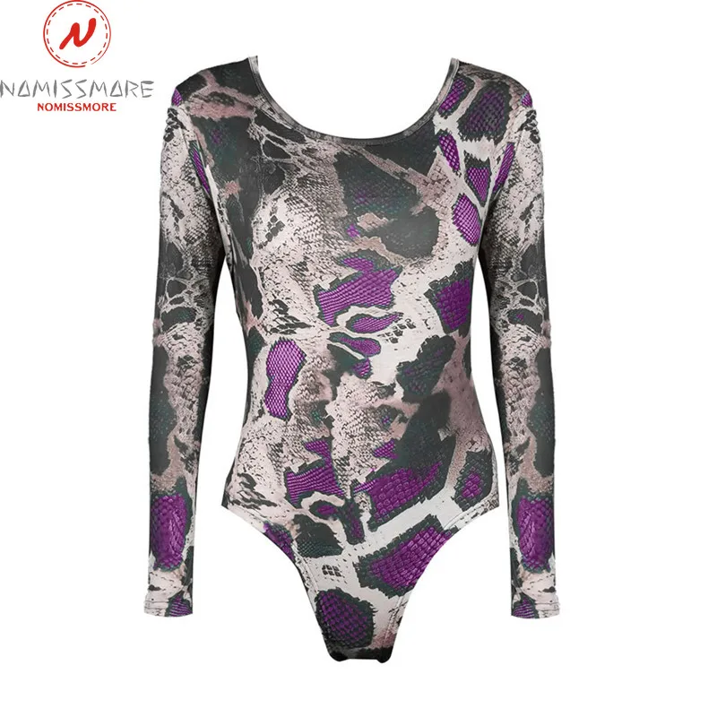 Sexy Women Serpentine Print Bodysuits Patchwork Design O-Neck Long Sleeve Spring Autumn Slim Pullovers Jumpsuits
Sexy Women Serpentine Print Bodysuits Patchwork Design O-Neck Long Sleeve Spring Autumn Slim Pullovers Jumpsuits