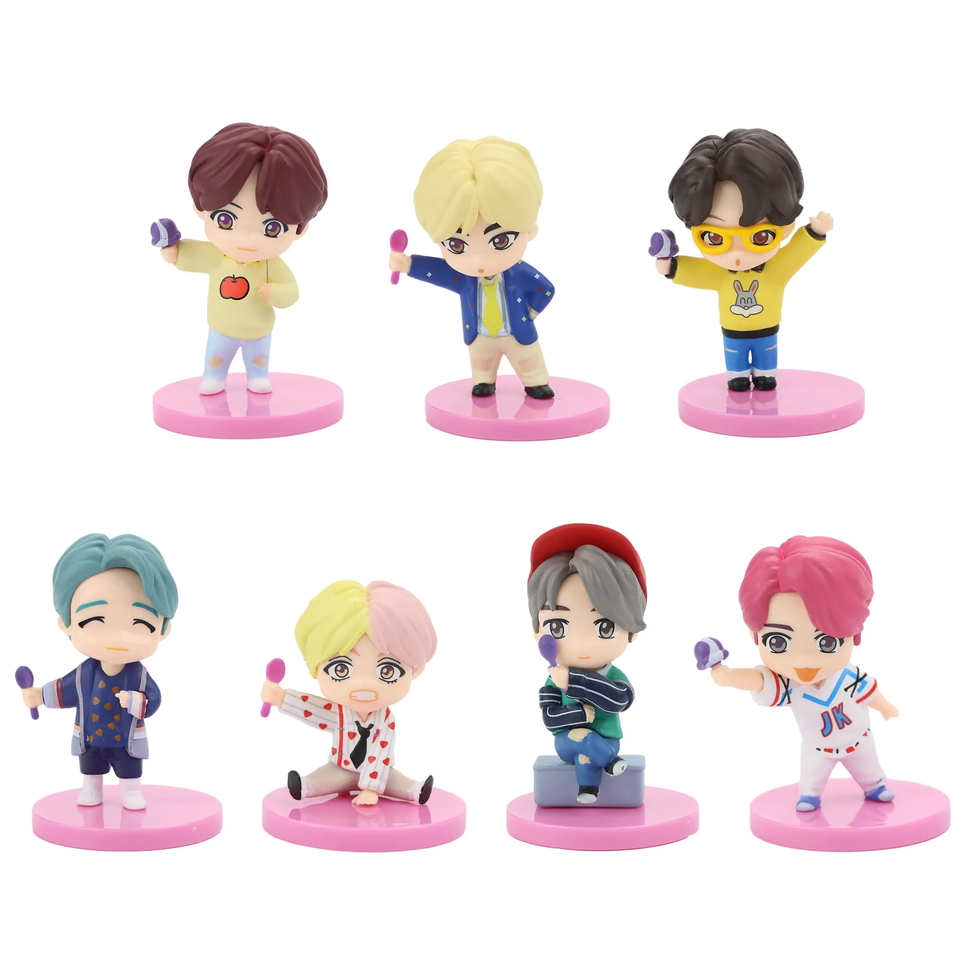 7PCS/set Bangtan Boys Groups Model Toys KPOP Star TOP Group A.R.M.Y PVC Keychain Action Figures Keyring Bt Kid
7PCS/set Bangtan Boys Groups Model Toys KPOP Star TOP Group A.R.M.Y PVC Keychain Action Figures Keyring Bt Kid