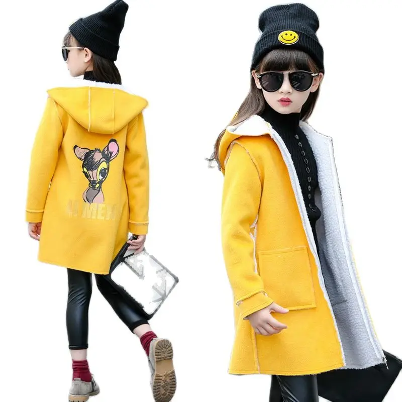 Girls 2020 New Woolen Overcoat Winter Matching Outfit Winter Mid-Length Children's Woolen Fashion Coat Children's Clothing
Girls 2020 New Woolen Overcoat Winter Matching Outfit Winter Mid-Length Children's Woolen Fashion Coat Children's Clothing