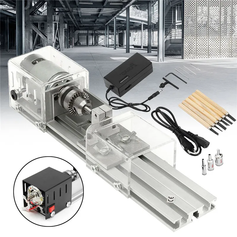 DC 24V 80W Mini Lathe Table Saw Polisher Cutting Machine Woodworking DIY Lathe Set With Power Adapter 3 Pcs Beads Round Device
DC 24V 80W Mini Lathe Table Saw Polisher Cutting Machine Woodworking DIY Lathe Set With Power Adapter 3 Pcs Beads Round Device