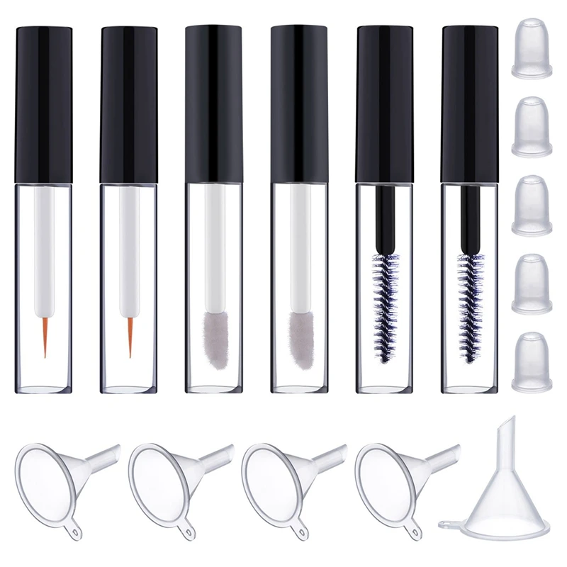Empty Mascara Tube Eyeliner Bottle Lip Gloss Tubes Vials Containers With Wands Brushes And Rubber Inserts Funnels For Castor Oil
Empty Mascara Tube Eyeliner Bottle Lip Gloss Tubes Vials Containers With Wands Brushes And Rubber Inserts Funnels For Castor Oil