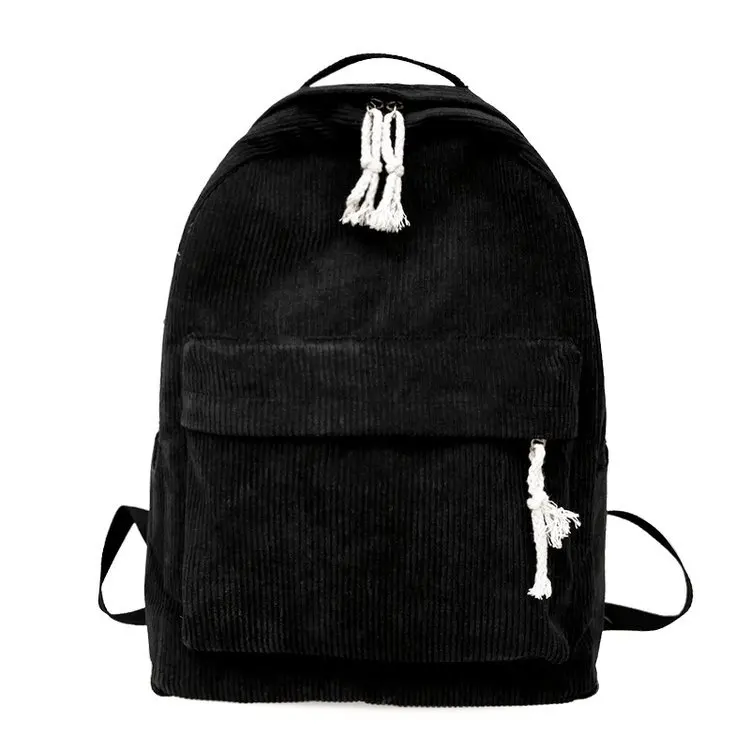Vintage girl schoolbag female large-capacity simple solid color campus forest corduroy retro all-match backpack 
Vintage girl schoolbag female large-capacity simple solid color campus forest corduroy retro all-match backpack
