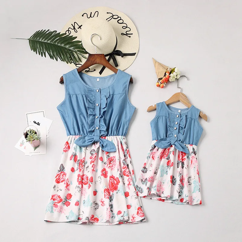 Mother Daughter Dresses Denim Girls Dress Mother Daughter Matching Clothes Flower Kids Dress Baby Outfits
Mother Daughter Dresses Denim Girls Dress Mother Daughter Matching Clothes Flower Kids Dress Baby Outfits
