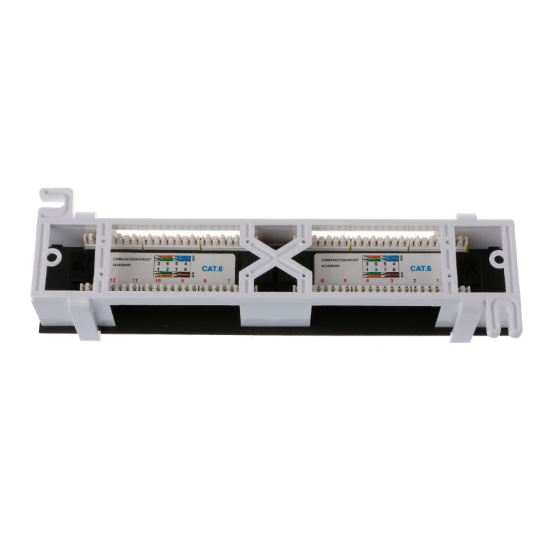 12 Port CAT6 Patch Panel RJ45 Networking Wall Mount Rack Mount Bracket