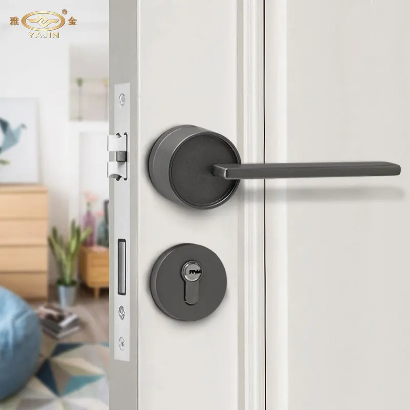 Simple black split lock zinc alloy indoor wooden door lock magnetic mute bedroom door lock universal handle lock
Simple black split lock zinc alloy indoor wooden door lock magnetic mute bedroom door lock universal handle lock